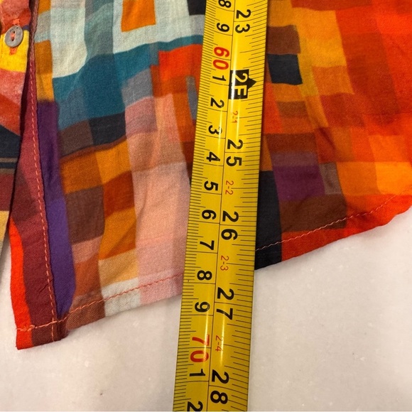 Desigual Women’s Camelia blouse Sz M button down roll tab sleeve - Picture 9 of 12